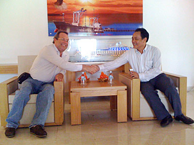 Bill Gadd with Mr. Nguyen Viet Nham, Vice General Director of Cam Ranh Bay Port